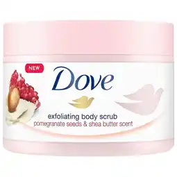 Kruidvat Dove Pomegranate & Shea Butter Exfoliating Body Scrub aanbieding