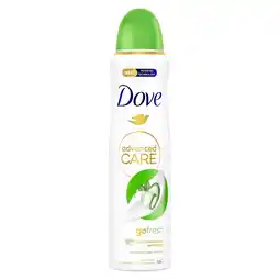 Kruidvat Dove Advanced Care Go Fresh Cucumber & Green Tea Antitranspirant Deodorant Spray aanbieding