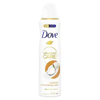 Kruidvat Dove Advanced Care Coconut & Jasmine Anti-transpirant Deodorant Spray aanbieding