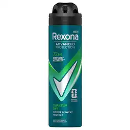 Kruidvat Rexona Men Advanced Protection Quantum Dry Antitranspirant Deodorant Spray aanbieding