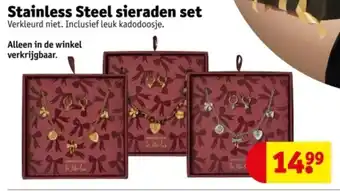 Kruidvat Stainless Steel sieraden set aanbieding