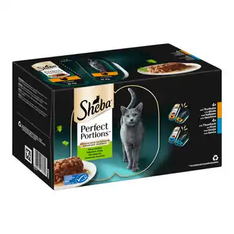 Zooplus Megapack Sheba Perfect Portions 16 x 37,5 g - Kalkoen & Tonijn in saus aanbieding
