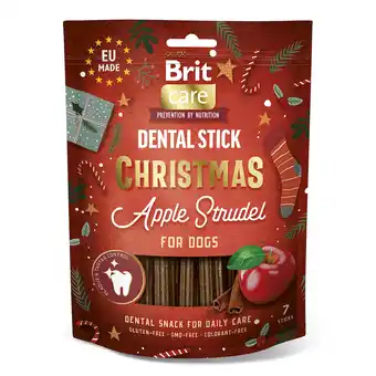 Zooplus 3x250g apfelstrudel Brit Care Dental Stick Kerst editie hondensnacks aanbieding