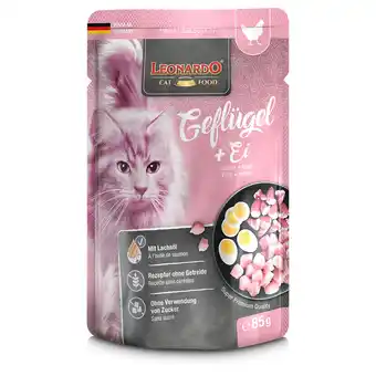 Zooplus Dubbelpak: Leonardo Finest Selection Zakjes 32 x 85 g Kattenvoer - Gevogelte & Ei aanbieding