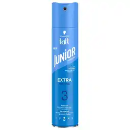 Kruidvat Taft Junior Extra Strong 3 Haarspray aanbieding