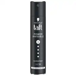 Kruidvat Taft Power Invisible Haarspray aanbieding