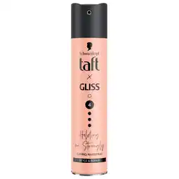 Kruidvat Taft x Gliss Holding Me Strongly Hold 4 Caring Hairspray aanbieding
