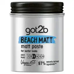 Kruidvat Schwarzkopf got2b Beach Matt Surfer Look Styling Paste aanbieding