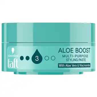 Kruidvat Taft Aloe Boost Hold 3 Multi-Purpose Styling Paste aanbieding