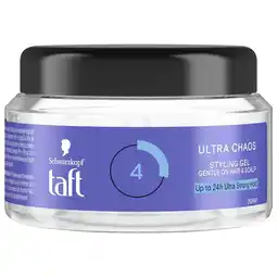 Kruidvat Taft Ultra Chaos Power Hold 4 Styling Gel aanbieding