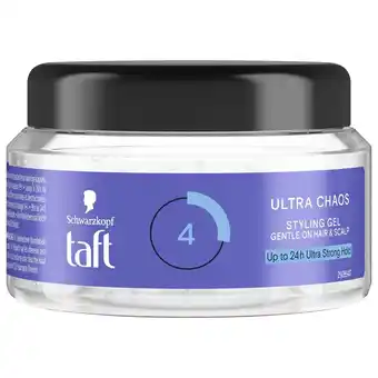 Kruidvat Taft Ultra Chaos Power Hold 4 Styling Gel aanbieding