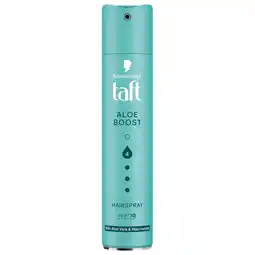 Kruidvat Taft Aloe Boost Hold 4 Hairspray aanbieding