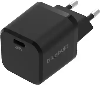 Coolblue BlueBuilt Power Delivery Oplader met Usb C Poort 20W Zwart aanbieding