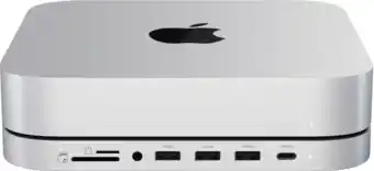 Coolblue Satechi Aluminum Mac Mini/Mac Studio Stand Hub Zilver met SSD slot aanbieding