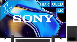 Coolblue Sony 77'' Bravia 8 OLED 4K (2024) + Sony Bravia Theatre System 6 Zwart aanbieding