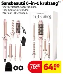 Kruidvat Sansbeauté 6 in 1 krultang aanbieding
