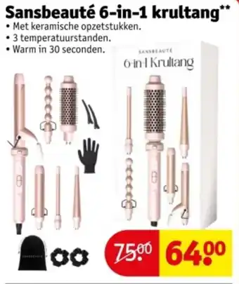 Kruidvat Sansbeauté 6 in 1 krultang aanbieding