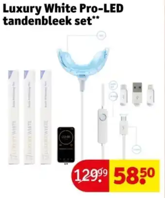 Kruidvat Luxury White Pro-LED tandenbleek set aanbieding