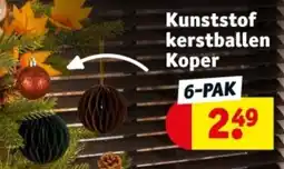 Kruidvat Kunststof kerstballen Koper aanbieding