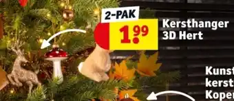 Kruidvat Kersthanger 3D Hert aanbieding