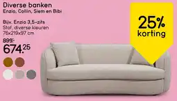 Leen Bakker Enzio 3.5 zit aanbieding