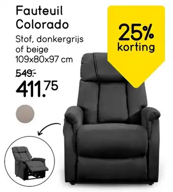Leen Bakker Fauteuil Colorado aanbieding