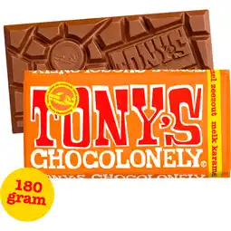Dirk Tony's Chocolonely melk karamel zeezout aanbieding