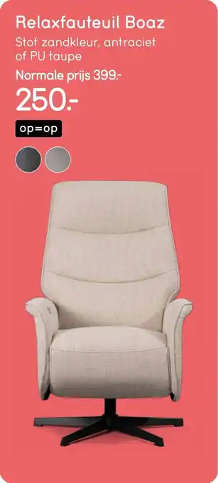 Leen Bakker Relaxfauteuil Boaz aanbieding