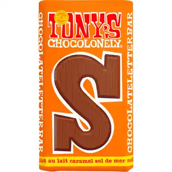 Dirk Tony's Chocoladeletter s melkkaramel zeezout aanbieding