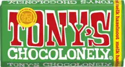Dirk Tony's Chocolonely melk hazelnoot aanbieding