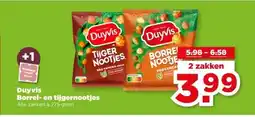 PLUS Duyvis Borrel- en tijgernootjes aanbieding