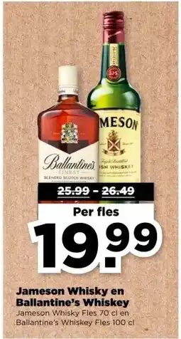 PLUS Jameson Whisky en Ballantine's Whiskey aanbieding