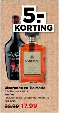 PLUS Disaronno en Tia Maria aanbieding