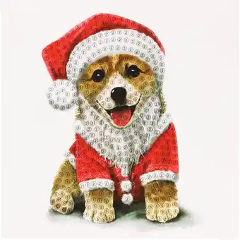 Dirk Kerstkaart diamond painting aanbieding