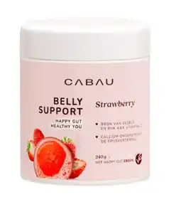 De Online Drogist Cabau Belly Support Strawberry Poeder aanbieding