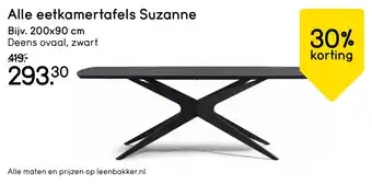 Leen Bakker Alle eetkamertafels Suzanne aanbieding