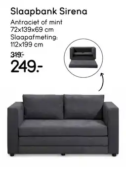 Leen Bakker Slaapbank Sirena aanbieding