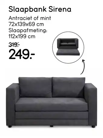 Leen Bakker Slaapbank Sirena aanbieding