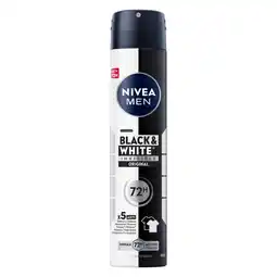 Kruidvat NIVEA Men Black & White Invisible Original Antitranspirant Spray aanbieding