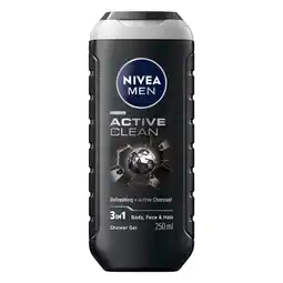 Kruidvat NIVEA Men Active Clean 3-in-1 Douchegel aanbieding