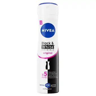 Kruidvat NIVEA Black & White Invisible Original Antitranspirant Spray aanbieding