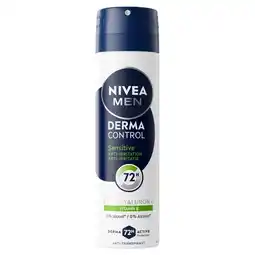 Kruidvat NIVEA Men Derma Control Sensitive Antitranspirant Spray aanbieding