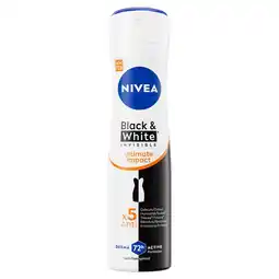 Kruidvat NIVEA Black & White Invisible Ultimate Impact Antitranspirant Spray aanbieding