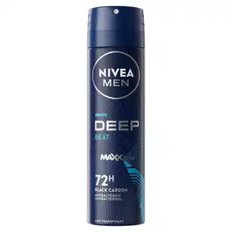 Kruidvat NIVEA Men Deep Black Carbon Beat Antitranspirant Spray aanbieding