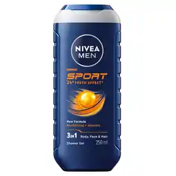 Kruidvat NIVEA Men Sport 24H Fresh Effect 3-in-1 Douchegel aanbieding