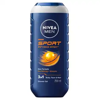Kruidvat NIVEA Men Sport 24H Fresh Effect 3-in-1 Douchegel aanbieding
