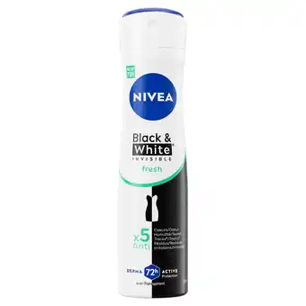 Kruidvat NIVEA Black & White Invisible Fresh Antitranspirant Spray aanbieding