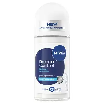Kruidvat NIVEA Derma Control Defend Antitranspirant Roller aanbieding