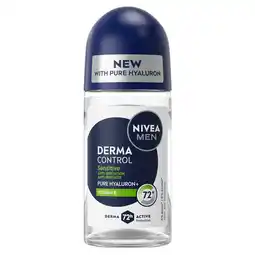 Kruidvat NIVEA Men Derma Control Sensitive Antitranspirant Roller aanbieding