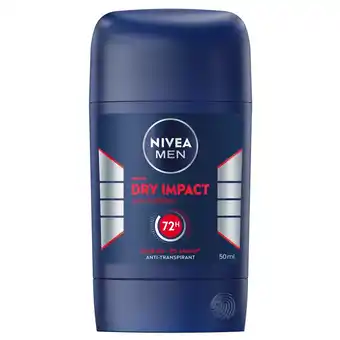 Kruidvat NIVEA Men Dry Impact Antitranspirant Stick aanbieding